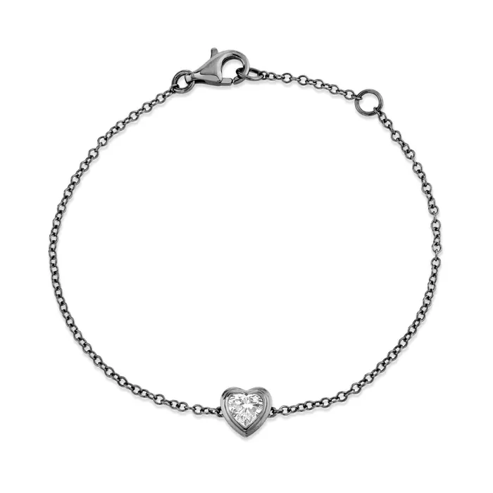 SHAY JEWELRY Bracelets MINI ME DIAMOND BEZEL HEART BRACELET