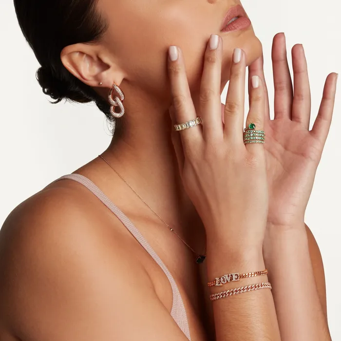 SHAY JEWELRY Earrings DIAMOND DOUBLE PAVE LINK EARRINGS