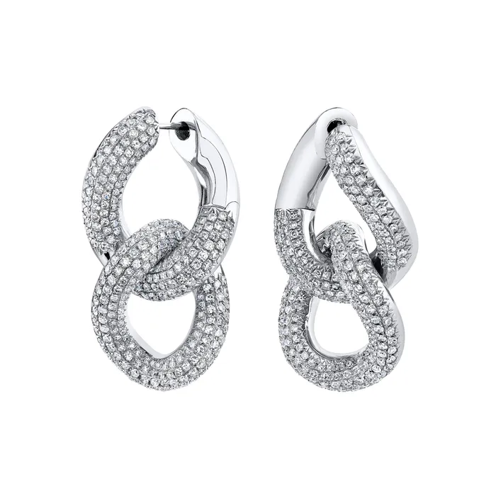 SHAY JEWELRY Earrings DIAMOND DOUBLE PAVE LINK EARRINGS