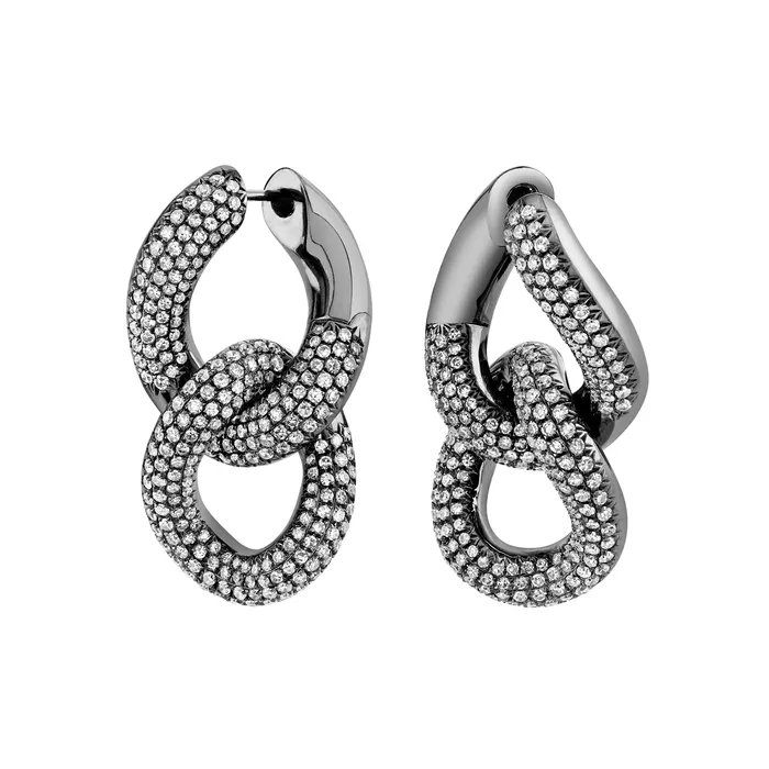 SHAY JEWELRY Earrings DIAMOND DOUBLE PAVE LINK EARRINGS