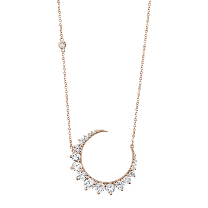 SHAY JEWELRY Necklaces READY TO SHIP DIAMOND LARGE MOON NECKLACE