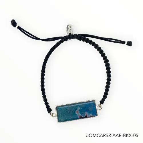 U of M Campus Rock Carl Bracelet Silver Black Bracelets