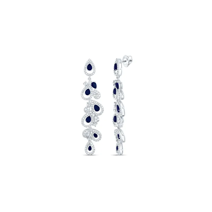 1 14CtwDia Ana M 2 CtwPsBs Nat Gem Dangling Earring GND Earrings