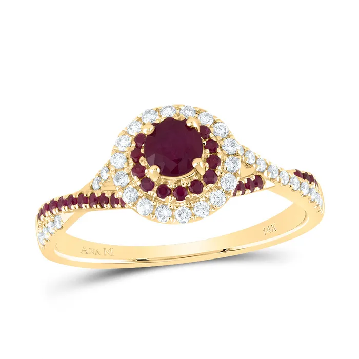 15CtwDia Ana M 15CtwRdRu 4Mm RdRu Nat Gem Double Halo Bridal Ring 278 grams GND Rings 15CtwDia Ana M 15CtwRdRu 4Mm RdRu Nat Gem Double Halo Bridal Ring 278 grams GND Rings
