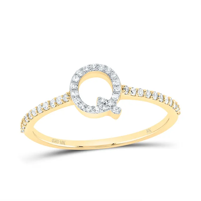 16CtwDia Nk Gift Initial Q Ring 121 grams GND Rings