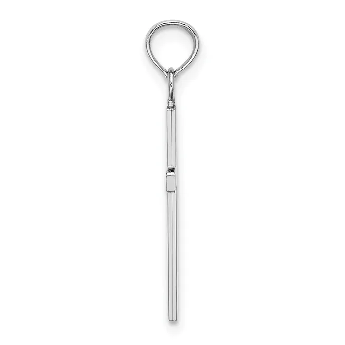 10k White Gold 12 mm 3D Cross Pendant 064 grams Qgold Necklaces 10k White Gold 12 mm 3D Cross Pendant 064 grams Qgold Necklaces