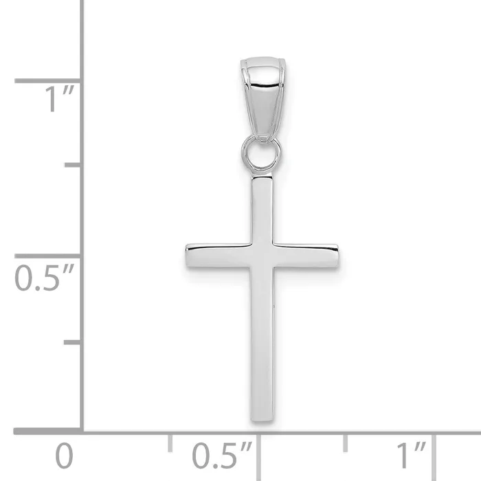 10k White Gold 12 mm 3D Cross Pendant 064 grams Qgold Necklaces 10k White Gold 12 mm 3D Cross Pendant 064 grams Qgold Necklaces