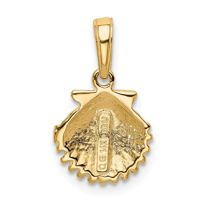 10k Yellow Gold 10 mm Scallop Shell Pendant 1 grams Qgold PreStyled Sets 10k Yellow Gold 10 mm Scallop Shell Pendant 1 grams Qgold PreStyled Sets