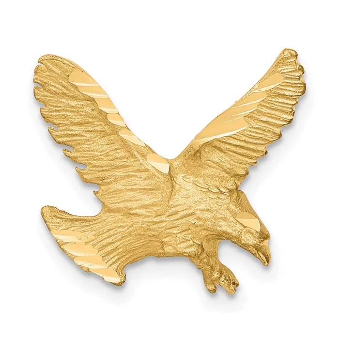 10k Yellow Gold 16 mm Solid Diamondcut Eagle Charm 136 grams Qgold Charm Necklaces 10k Yellow Gold 16 mm Solid Diamondcut Eagle Charm 136 grams Qgold Charm Necklaces