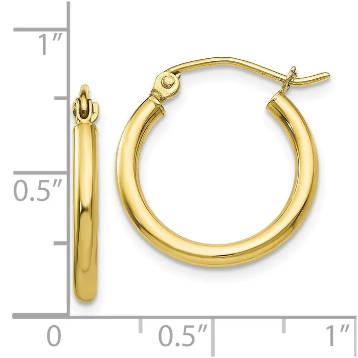 10k Yellow Gold 1809 mm Tube Hoop Earrings 102 grams Qgold Earrings 10k Yellow Gold 1809 mm Tube Hoop Earrings 102 grams Qgold Earrings