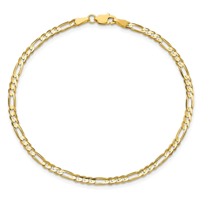 10k Yellow Gold 3 mm Concave Figaro Chain 276 grams Qgold PreStyled Sets 10k Yellow Gold 3 mm Concave Figaro Chain 276 grams Qgold PreStyled Sets