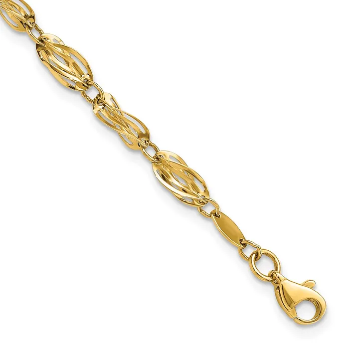 10k Yellow Gold 5 mm Gold Polished Fancy Bracelet 267 grams Qgold Bracelets 10k Yellow Gold 5 mm Gold Polished Fancy Bracelet 267 grams Qgold Bracelets