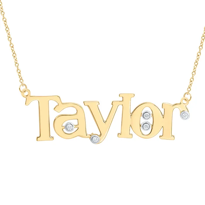 10Kt Gold 110CtwDia Nk Gift Taylor Necklace 18 Inch GND Necklaces
