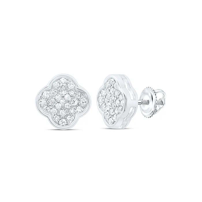 10Kt Gold 16CtwDia Nk Gift Clover Earring GND Earrings