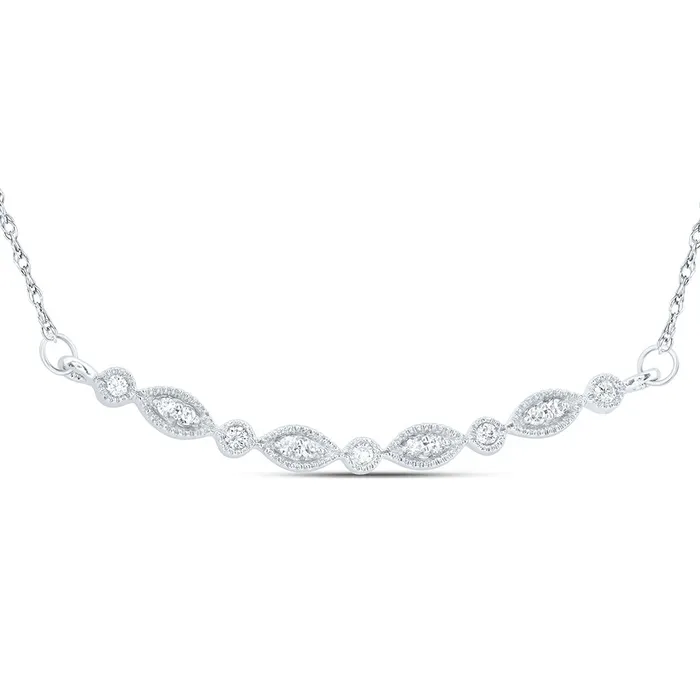 10Kt Gold 18CtwDia Cn Gift Necklace 18 Inch GND Necklaces