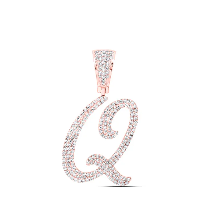 10Kt Rose Gold 1 CtwDia Nk Initial Q Pendant 356 grams GND Necklaces