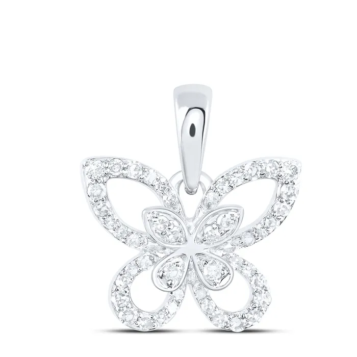 10Kt White Gold 16 Ctw Dia Nk Butterfly Fashion Pendant 105 grams GND Necklaces 10Kt White Gold 16 Ctw Dia Nk Butterfly Fashion Pendant 105 grams GND Necklaces