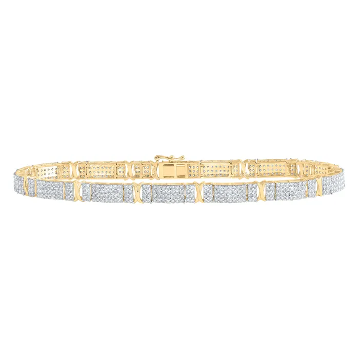 10Kt Yellow Gold 4 12CtwDia Nk 55Mm Mens Bracelet 85 Inch 1134 grams GND Bracelets 10Kt Yellow Gold 4 12CtwDia Nk 55Mm Mens Bracelet 85 Inch 1134 grams GND Bracelets