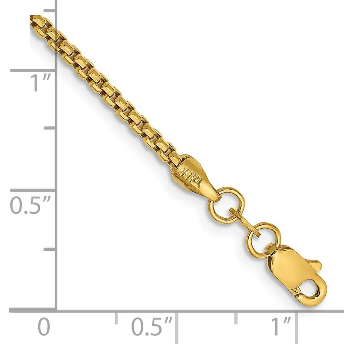 14k 175mm SemiSolid Round Box Chain Bracelet 166 grams Qgold Bracelets 14k 175mm SemiSolid Round Box Chain Bracelet 166 grams Qgold Bracelets