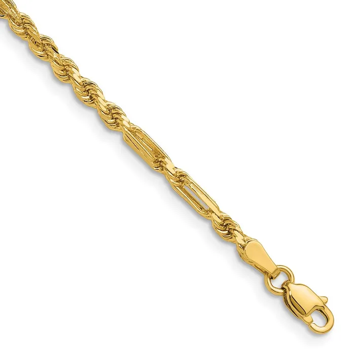 14k 275mm DC Milano Rope Chain Bracelet 441 grams Qgold Bracelets