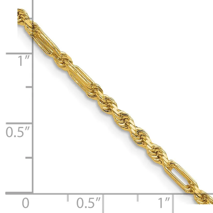 14k 275mm DC Milano Rope Chain Bracelet 441 grams Qgold Bracelets 14k 275mm DC Milano Rope Chain Bracelet 441 grams Qgold Bracelets