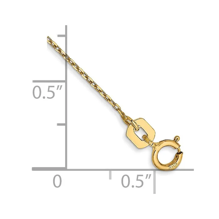 14k 8mm DC Cable with Spring Ring Clasp Chain Bracelet 059 grams Qgold Bracelets 14k 8mm DC Cable with Spring Ring Clasp Chain Bracelet 059 grams Qgold Bracelets