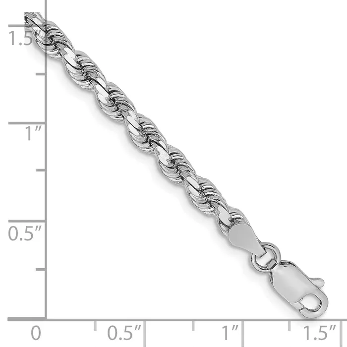 14k White Gold 375 mm Diamondcut Rope with Lobster Clasp Chain 952 grams Qgold Rings 14k White Gold 375 mm Diamondcut Rope with Lobster Clasp Chain 952 grams Qgold Rings