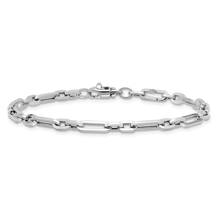 14k White Gold 41 mm Polished Fancy Link Bracelet 421 grams Qgold Bracelets 14k White Gold 41 mm Polished Fancy Link Bracelet 421 grams Qgold Bracelets