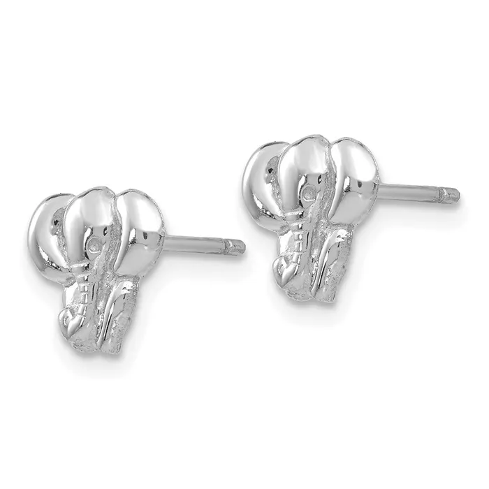 14k White Gold 8 mm Elephant Earrings 104 grams Qgold Earrings 14k White Gold 8 mm Elephant Earrings 104 grams Qgold Earrings
