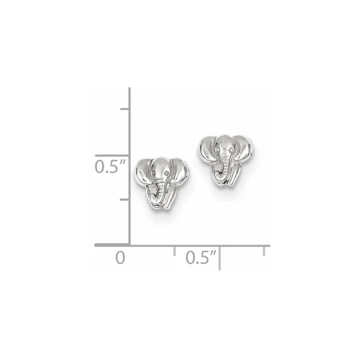 14k White Gold 8 mm Elephant Earrings 104 grams Qgold Earrings 14k White Gold 8 mm Elephant Earrings 104 grams Qgold Earrings