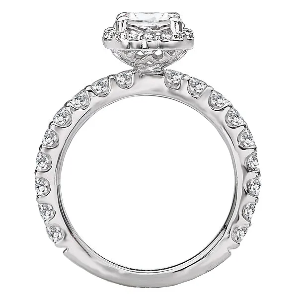 14K White Gold Halo SemiMount Romance Collection Wedding Ring Romance Rings