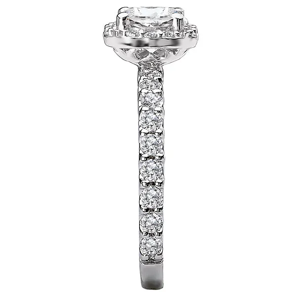 14K White Gold Halo SemiMount Romance Collection Wedding Ring Romance Rings
