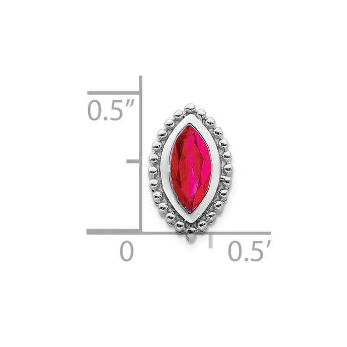 14k White Gold Marquise Ruby Chain Slide 105 grams Qgold Necklaces 14k White Gold Marquise Ruby Chain Slide 105 grams Qgold Necklaces