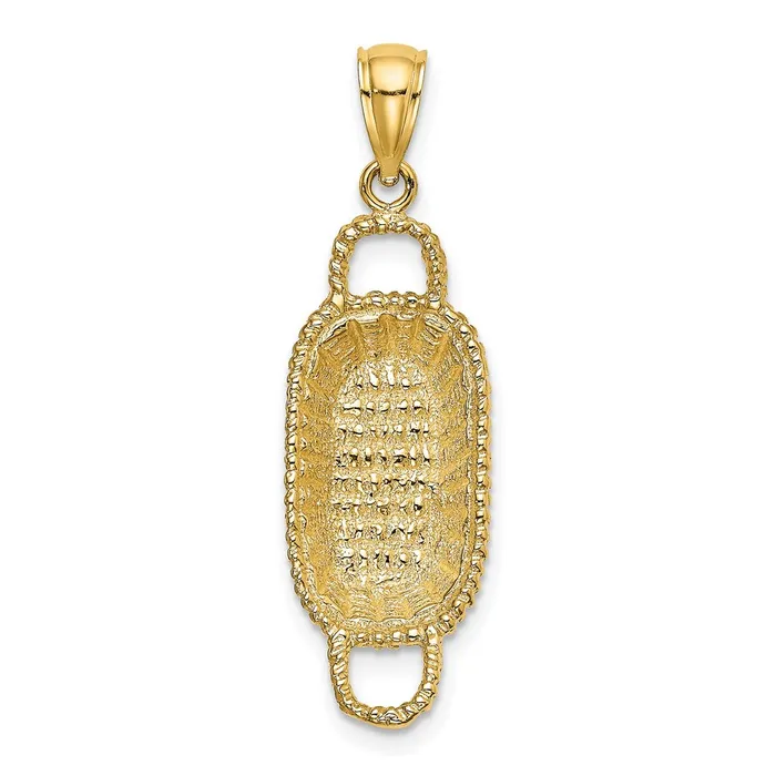 14k Yellow Gold 1055 mm 3D 2 Handles Rectangular Basket Charm 278 grams Qgold Charm Necklaces 14k Yellow Gold 1055 mm 3D 2 Handles Rectangular Basket Charm 278 grams Qgold Charm Necklaces