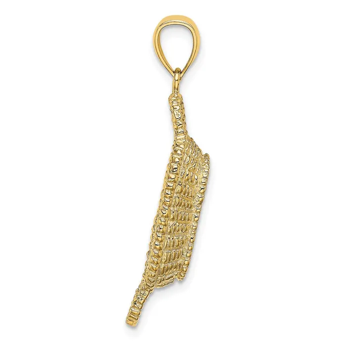 14k Yellow Gold 1055 mm 3D 2 Handles Rectangular Basket Charm 278 grams Qgold Charm Necklaces 14k Yellow Gold 1055 mm 3D 2 Handles Rectangular Basket Charm 278 grams Qgold Charm Necklaces