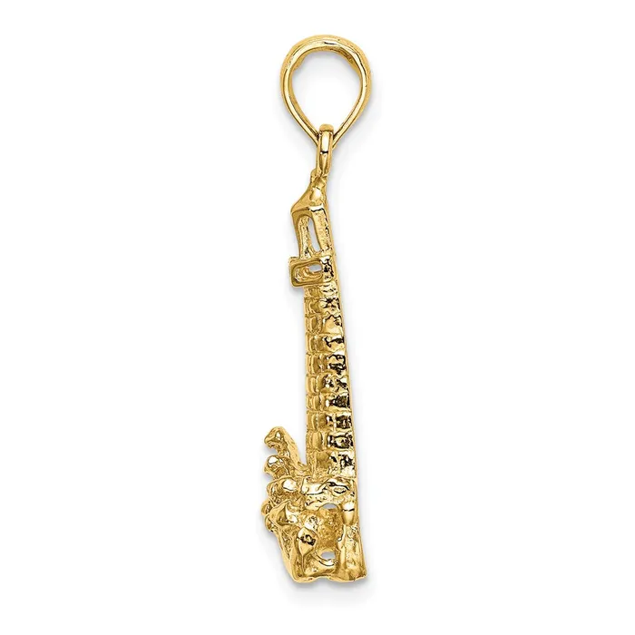 14k Yellow Gold 1253 mm Lighthouse W Wave Charm 216 grams Qgold Charm Necklaces 14k Yellow Gold 1253 mm Lighthouse W Wave Charm 216 grams Qgold Charm Necklaces