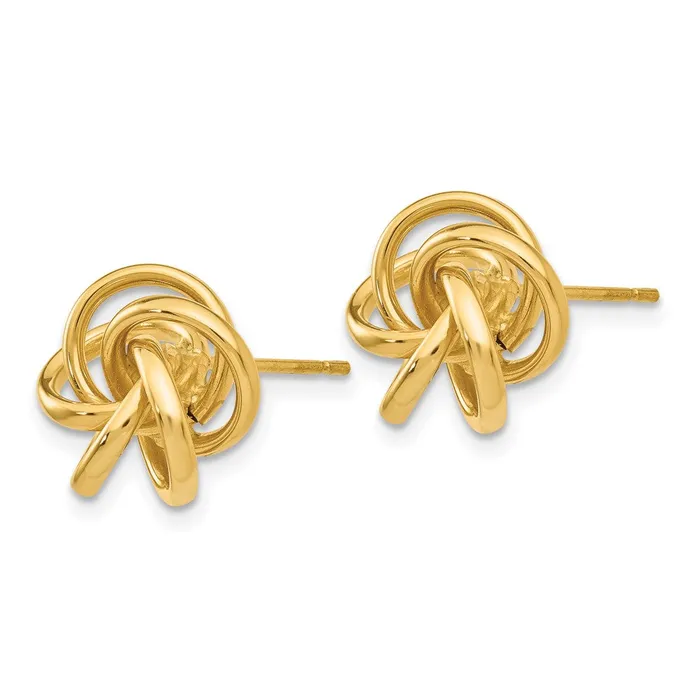 14k Yellow Gold 12 mm Love Knot Earrings 219 grams Qgold Earrings 14k Yellow Gold 12 mm Love Knot Earrings 219 grams Qgold Earrings