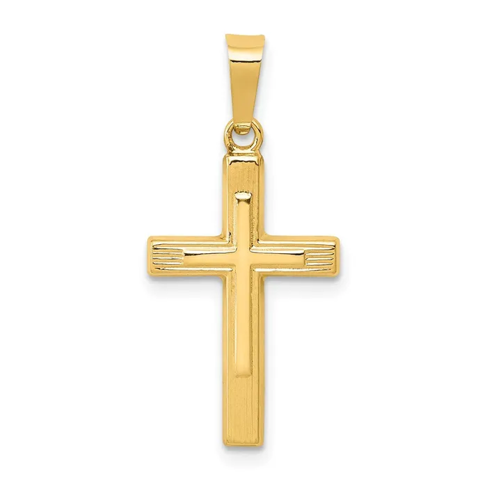 14k Yellow Gold 12 mm Polished Cross Latin Pendant 041 grams Qgold Necklaces 14k Yellow Gold 12 mm Polished Cross Latin Pendant 041 grams Qgold Necklaces