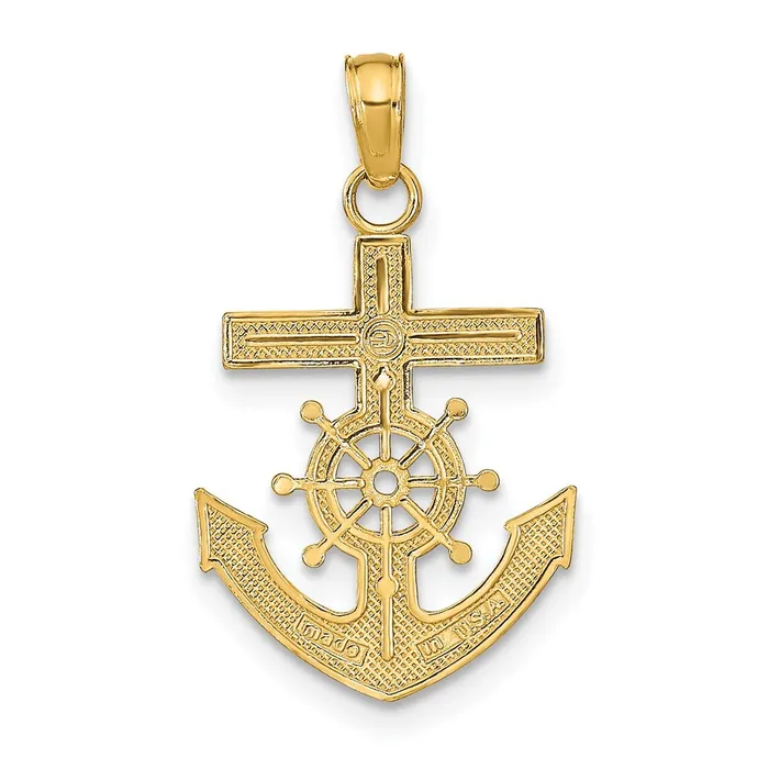 14k Yellow Gold 15 mm Mariners Cross Pendant 099 grams Qgold Necklaces 14k Yellow Gold 15 mm Mariners Cross Pendant 099 grams Qgold Necklaces