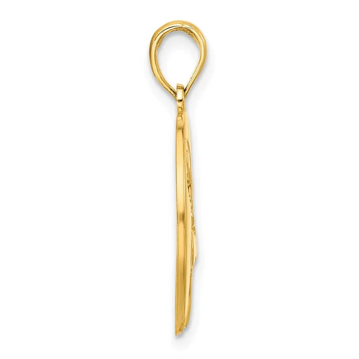 14k Yellow Gold 178 mm Polished Cutout Deer Head Circle Pendant 253 grams Qgold Necklaces 14k Yellow Gold 178 mm Polished Cutout Deer Head Circle Pendant 253 grams Qgold Necklaces