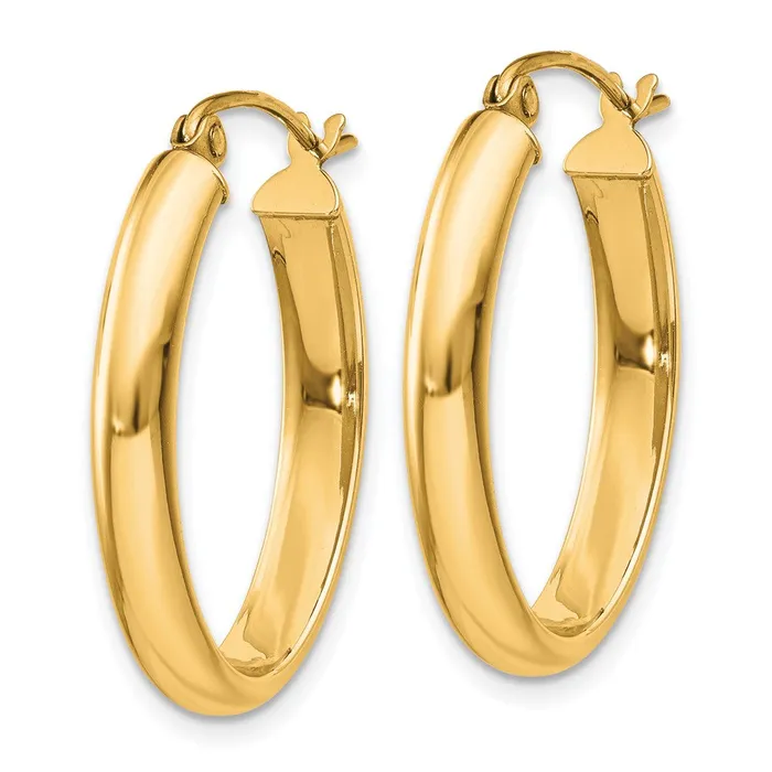 14k Yellow Gold 17 mm Oval Tube Hoop Earrings 169 grams Qgold Earrings 14k Yellow Gold 17 mm Oval Tube Hoop Earrings 169 grams Qgold Earrings