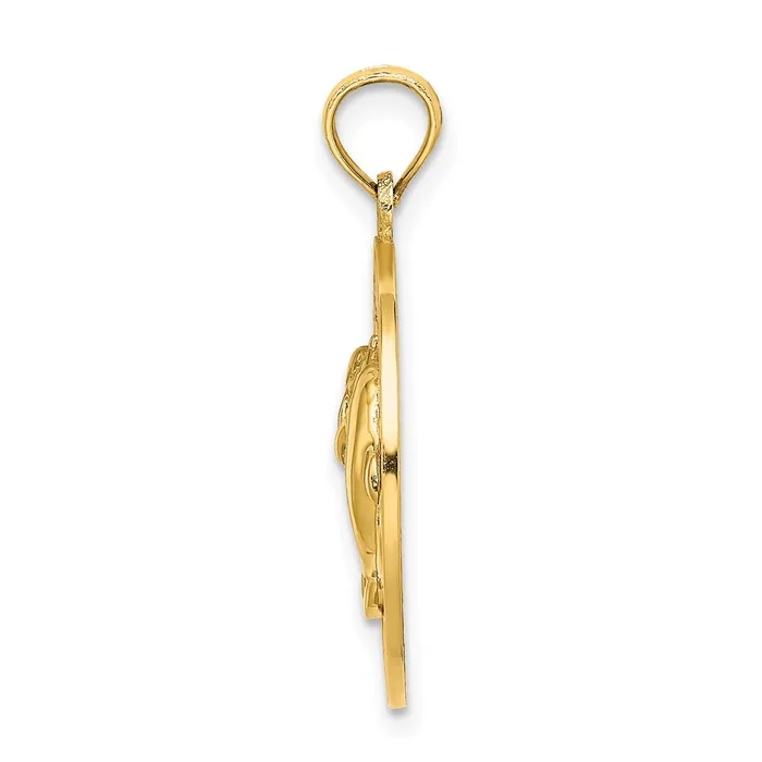 14k Yellow Gold 1876 mm BEAUFORT SC wDolphins Circle Charm 184 grams Qgold Charm Necklaces 14k Yellow Gold 1876 mm BEAUFORT SC wDolphins Circle Charm 184 grams Qgold Charm Necklaces