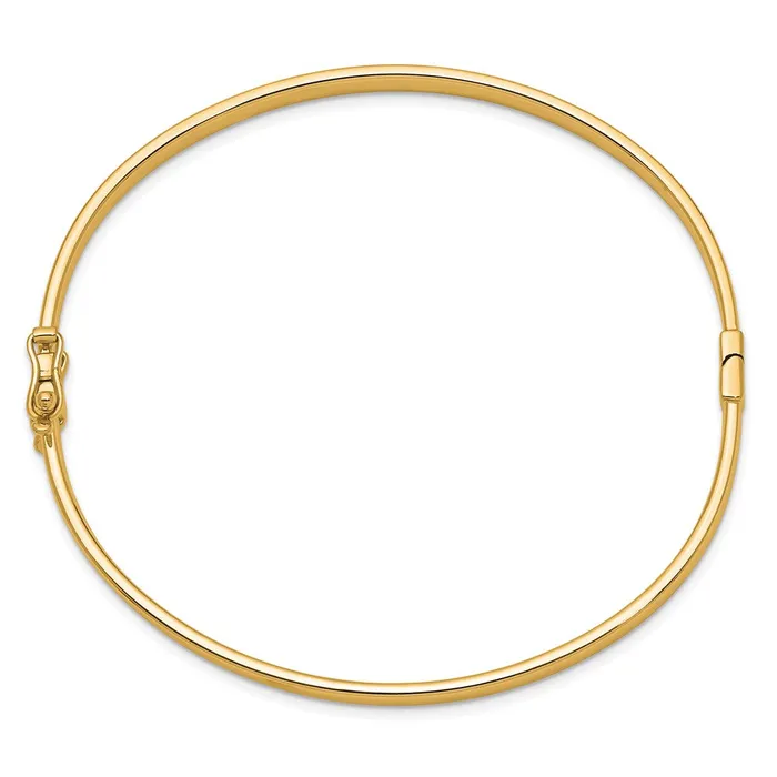 14k Yellow Gold 4 mm Hinged Bangle 569 grams Qgold PreStyled Sets 14k Yellow Gold 4 mm Hinged Bangle 569 grams Qgold PreStyled Sets