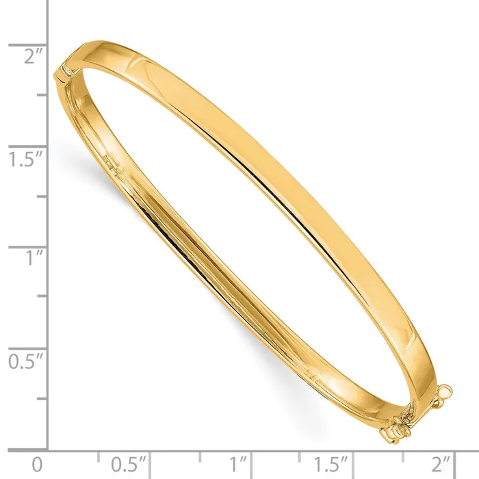 14k Yellow Gold 4 mm Hinged Bangle 569 grams Qgold PreStyled Sets 14k Yellow Gold 4 mm Hinged Bangle 569 grams Qgold PreStyled Sets