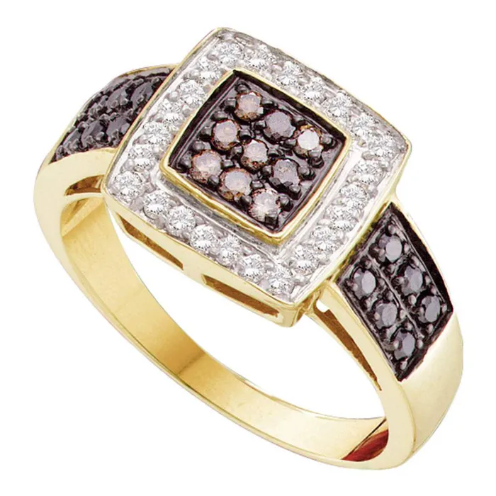 14Kt Yellow Gold 12CtDia Natural Brown Ring 422 grams GND Rings