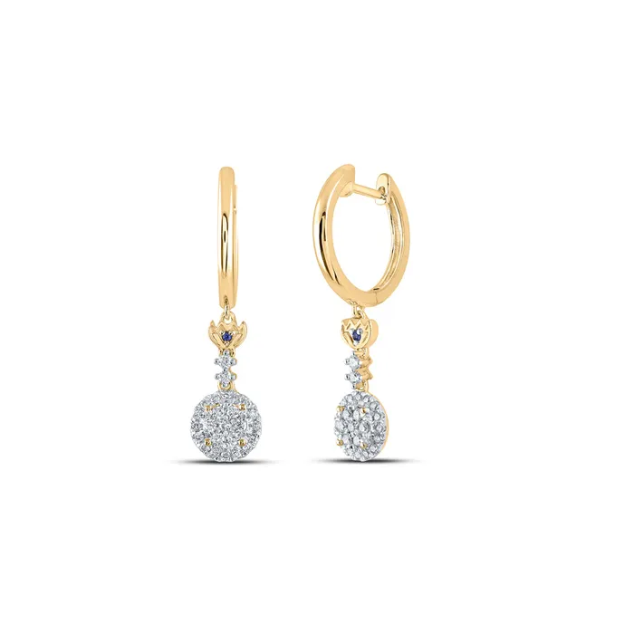 14Kt Yellow Gold 12CtwDia Ana M Dangling Earring 412 grams GND Earrings 14Kt Yellow Gold 12CtwDia Ana M Dangling Earring 412 grams GND Earrings