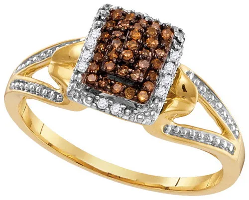 14Kt Yellow Gold 15CtDia Natural Brown Ring 227 grams GND Rings