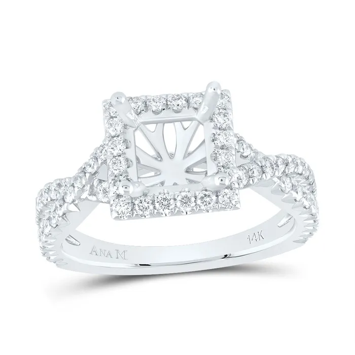 34CtwDia Ana M 1 12CtCpr SemiMount Single Halo Engagement Ring 493 grams GND Rings 34CtwDia Ana M 1 12CtCpr SemiMount Single Halo Engagement Ring 493 grams GND Rings