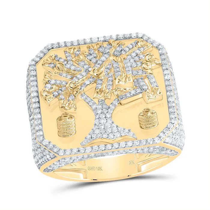 3CtwDia Nk Money Tree Mens Ring 1736 grams GND Rings