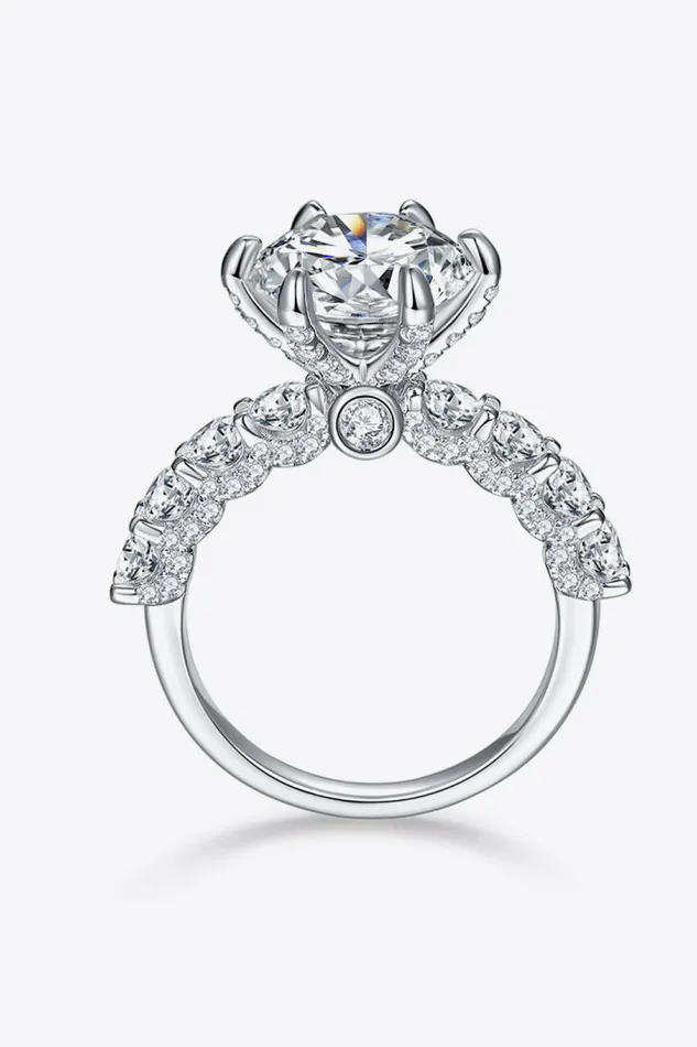 5 Carat Moissanite Side Stone Ring Trendsi Rings